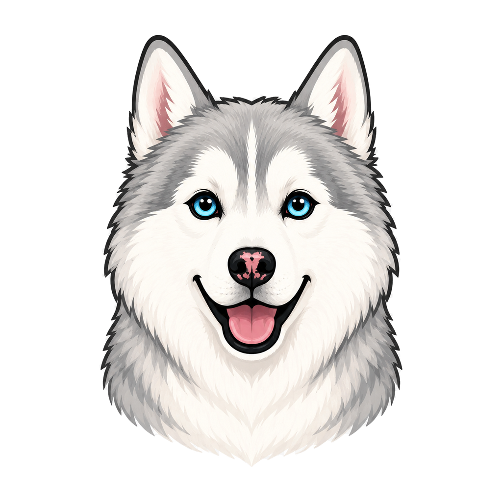 Momo — silver and white husky